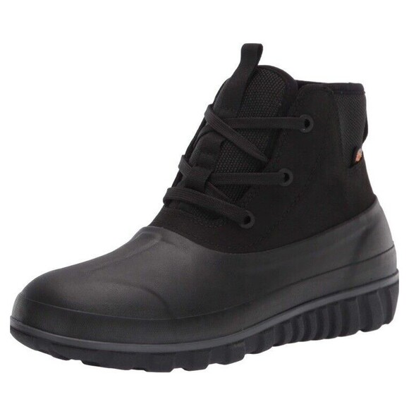 Bogs Classic Casual Lace‎ Leather Men's Boots, Black size 10 - Picture 1 of 10